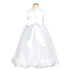 Kids Dream Little Girls White Petal Sash Flower Girl Dress 2T-6 - SophiasStyle.com
